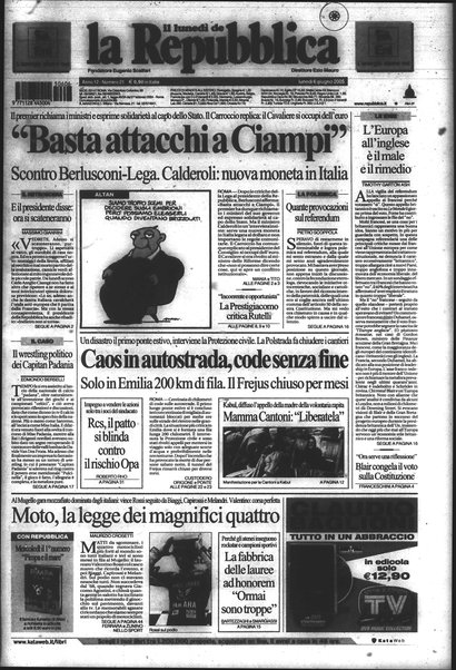 Il lunedì de La repubblica